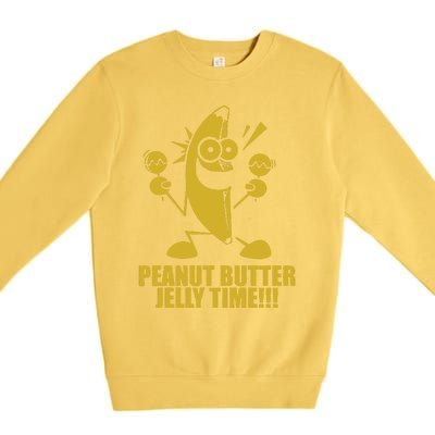 Peanut Butter Jelly Time Banana Premium Crewneck Sweatshirt