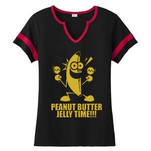 Peanut Butter Jelly Time Banana Ladies Halftime Notch Neck Tee