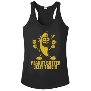 Peanut Butter Jelly Time Banana Ladies PosiCharge Competitor Racerback Tank