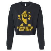 Peanut Butter Jelly Time Banana Cropped Pullover Crew
