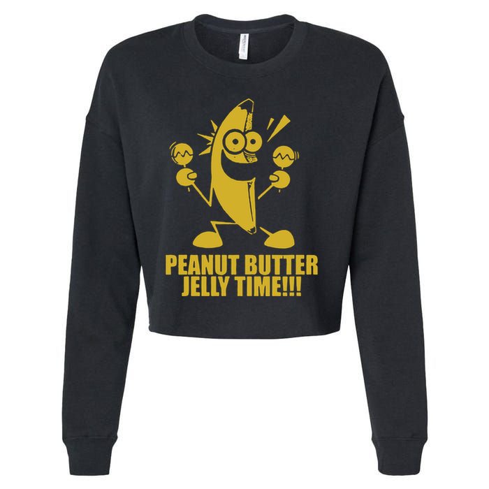 Peanut Butter Jelly Time Banana Cropped Pullover Crew