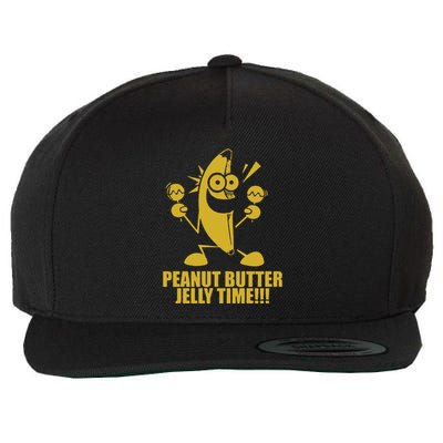 Peanut Butter Jelly Time Banana Wool Snapback Cap