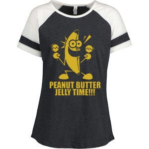 Peanut Butter Jelly Time Banana Enza Ladies Jersey Colorblock Tee