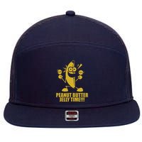 Peanut Butter Jelly Time Banana 7 Panel Mesh Trucker Snapback Hat