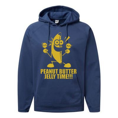 Peanut Butter Jelly Time Banana Performance Fleece Hoodie