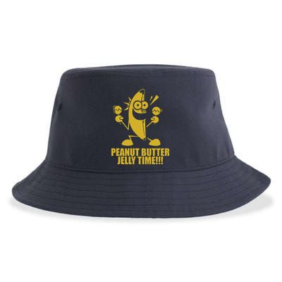 Peanut Butter Jelly Time Banana Sustainable Bucket Hat