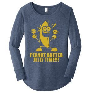 Peanut Butter Jelly Time Banana Women's Perfect Tri Tunic Long Sleeve Shirt