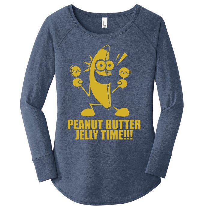 Peanut Butter Jelly Time Banana Women's Perfect Tri Tunic Long Sleeve Shirt