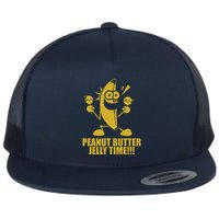 Peanut Butter Jelly Time Banana Flat Bill Trucker Hat