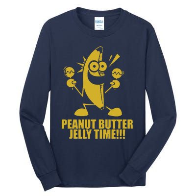 Peanut Butter Jelly Time Banana Tall Long Sleeve T-Shirt