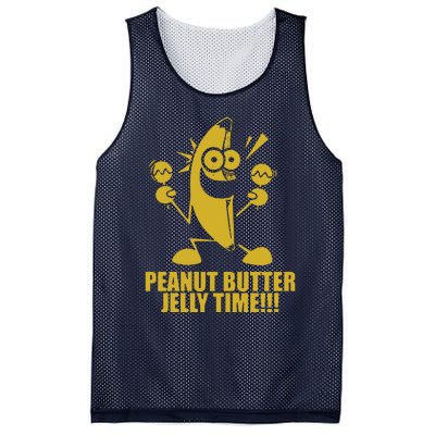 Peanut Butter Jelly Time Banana Mesh Reversible Basketball Jersey Tank