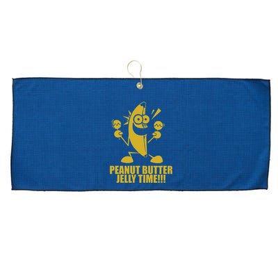 Peanut Butter Jelly Time Banana Large Microfiber Waffle Golf Towel
