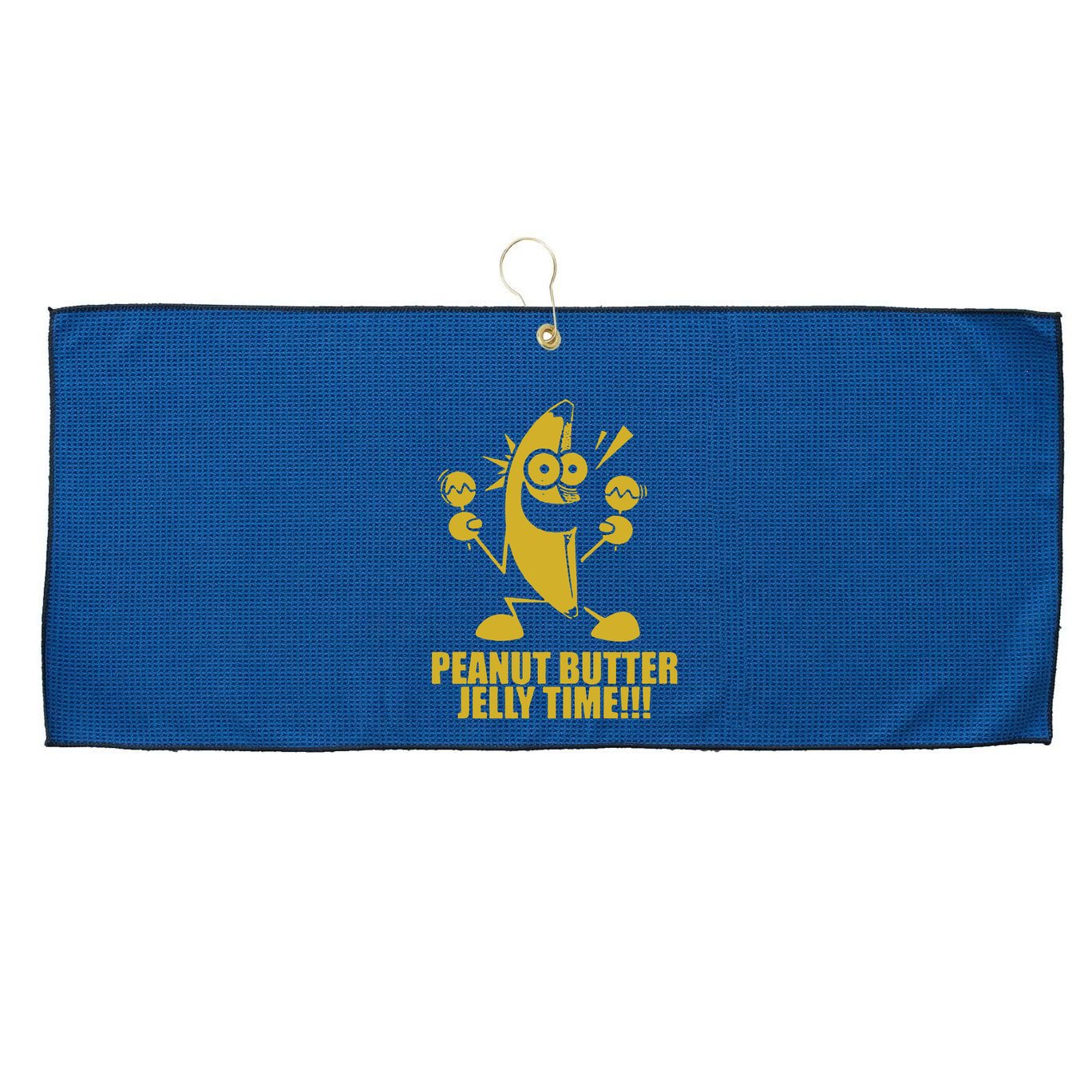 Peanut Butter Jelly Time Banana Large Microfiber Waffle Golf Towel