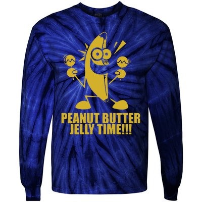 Peanut Butter Jelly Time Banana Tie-Dye Long Sleeve Shirt