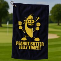 Peanut Butter Jelly Time Banana Golf Towel