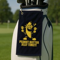 Peanut Butter Jelly Time Banana Golf Towel
