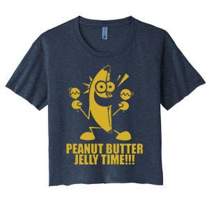 Peanut Butter Jelly Time Banana Women's Crop Top Tee