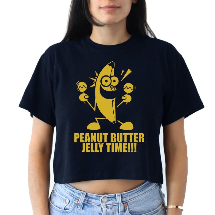 Peanut Butter Jelly Time Banana Crop Top