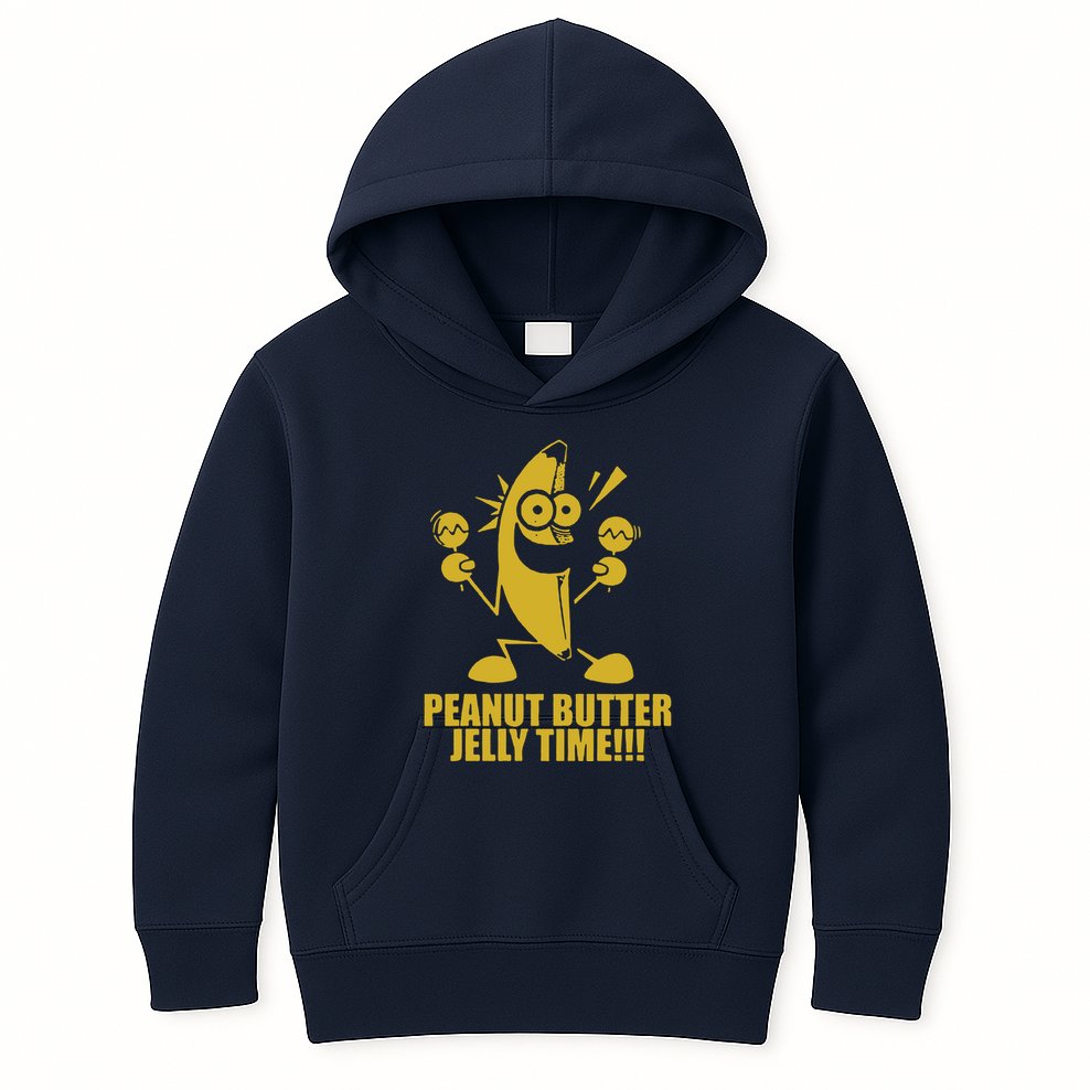 Peanut Butter Jelly Time Banana Kids Hoodie