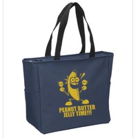 Peanut Butter Jelly Time Banana Zip Tote Bag
