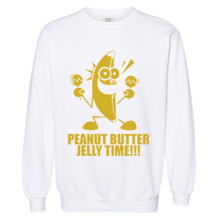 Peanut Butter Jelly Time Banana Garment-Dyed Sweatshirt