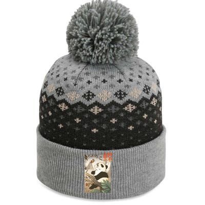 Panda Butterfly Japanese The Baniff Cuffed Pom Beanie