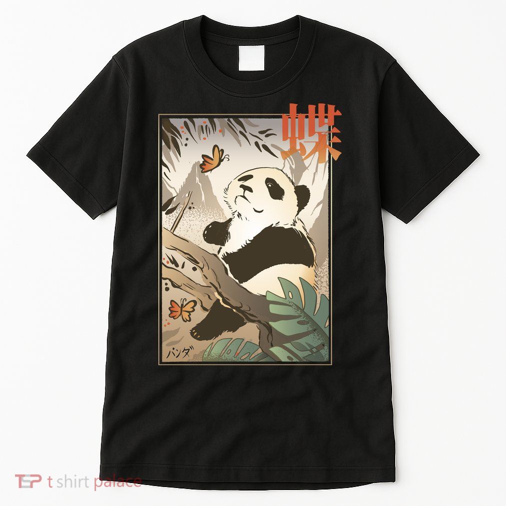 Panda Butterfly Japanese Tall T-Shirt