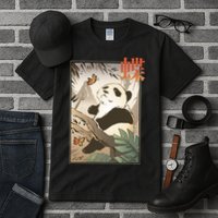 Panda Butterfly Japanese Tall T-Shirt