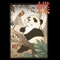 Panda Butterfly Japanese 16 in Basic Backpack