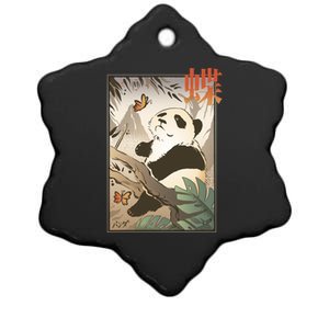 Panda Butterfly Japanese Ceramic Star Ornament