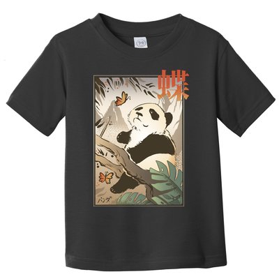 Panda Butterfly Japanese Toddler T-Shirt