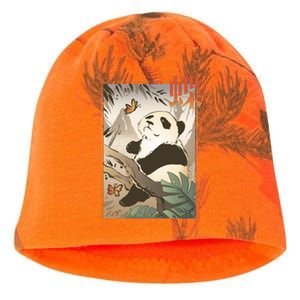 Panda Butterfly Japanese Kati - Camo Knit Beanie