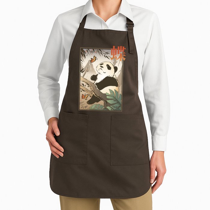 Panda Butterfly Japanese Apron