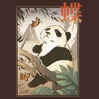 Panda Butterfly Japanese Apron