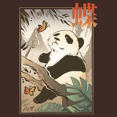 Panda Butterfly Japanese T-Shirt