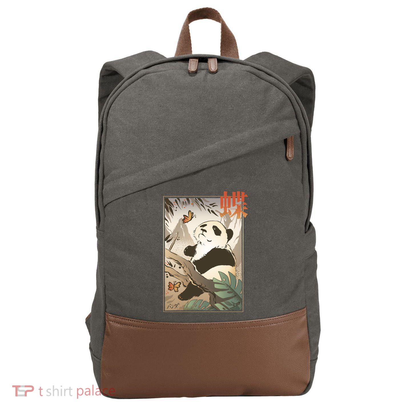 Panda Butterfly Japanese Cotton Canvas Backpack