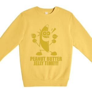 Peanut Butter Jelly Time Banana Premium Crewneck Sweatshirt