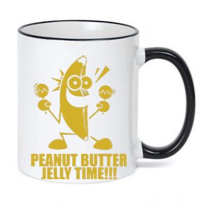 Peanut Butter Jelly Time Banana 11oz Black Color Changing Mug