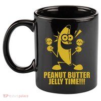 Peanut Butter Jelly Time Banana 11oz C Handle Ceramic Mug
