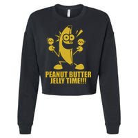 Peanut Butter Jelly Time Banana Cropped Pullover Crew