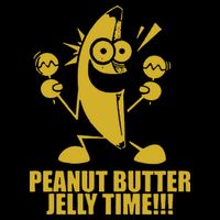 Peanut Butter Jelly Time Banana Cropped Pullover Crew