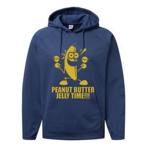 Peanut Butter Jelly Time Banana Performance Fleece Hoodie