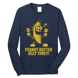 Peanut Butter Jelly Time Banana Long Sleeve Shirt