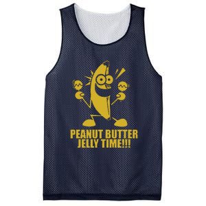 Peanut Butter Jelly Time Banana Mesh Reversible Basketball Jersey Tank