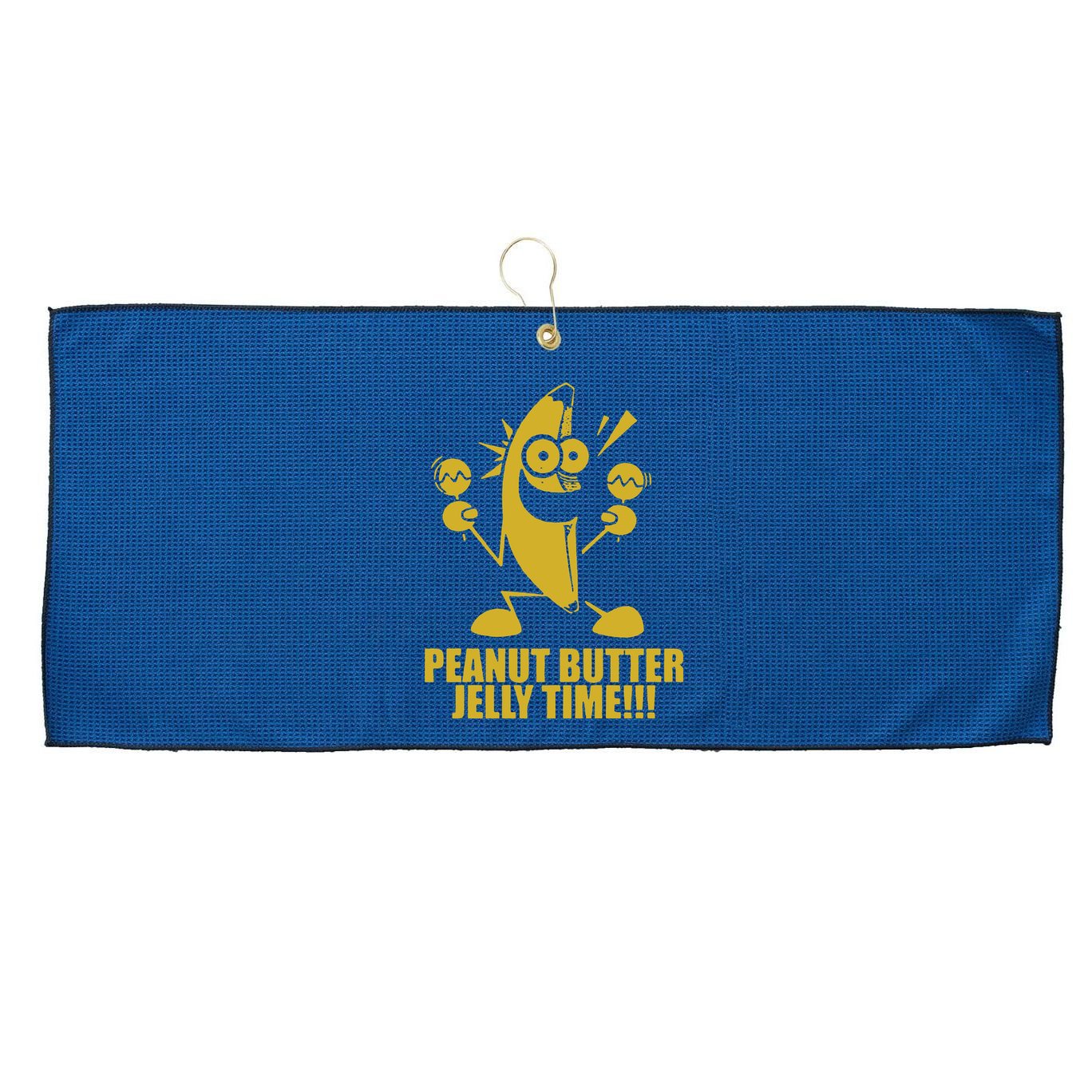 Peanut Butter Jelly Time Banana Large Microfiber Waffle Golf Towel