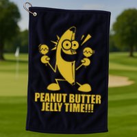 Peanut Butter Jelly Time Banana Golf Towel