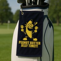 Peanut Butter Jelly Time Banana Golf Towel