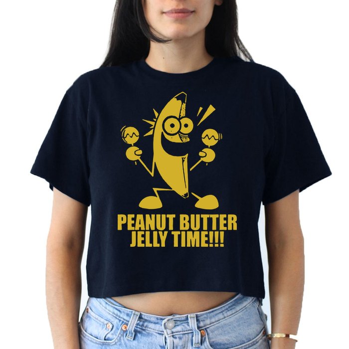 Peanut Butter Jelly Time Banana Crop Top