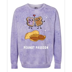 Peanut Butter Jelly Nuts Lovers Cute Breakfast Sweet Foodies Gift Colorblast Crewneck Sweatshirt