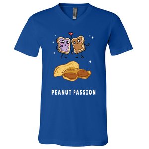 Peanut Butter Jelly Nuts Lovers Cute Breakfast Sweet Foodies Gift V-Neck T-Shirt